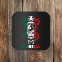 Morelia Michoacan Mexico Escudo Y Lema Arte Emblem Merch Coaster thumb 0