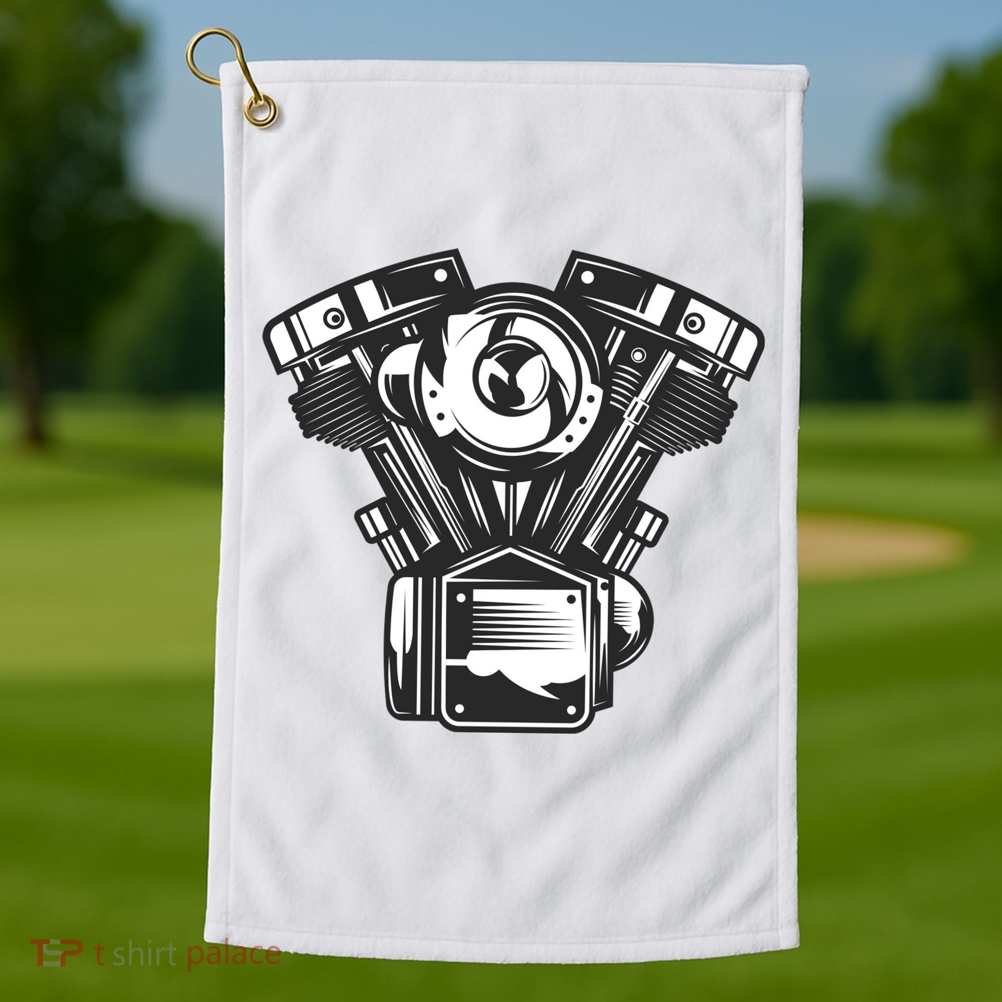 Motorcycle Motor Golf Towel
