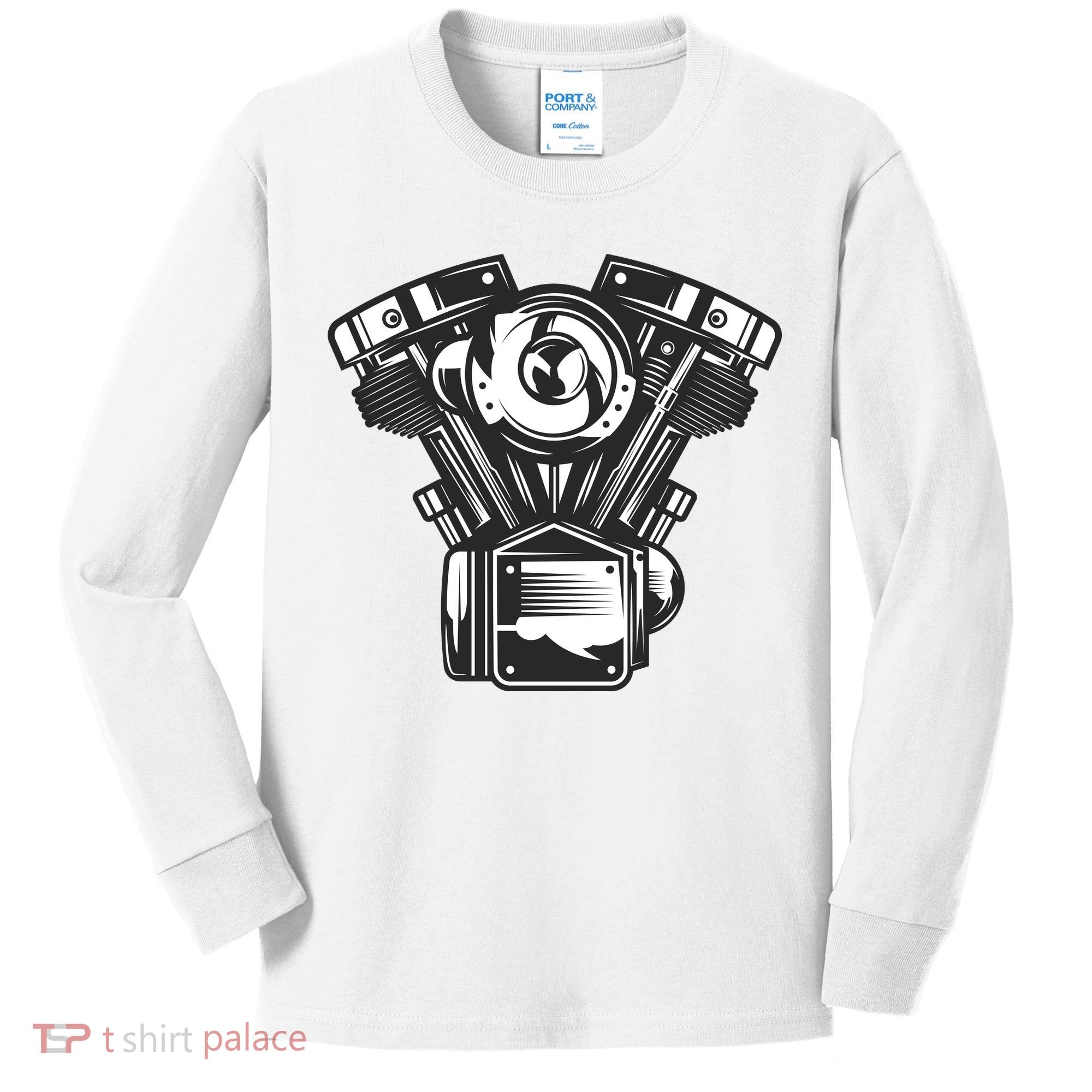 Motorcycle Motor Kids Long Sleeve Shirt