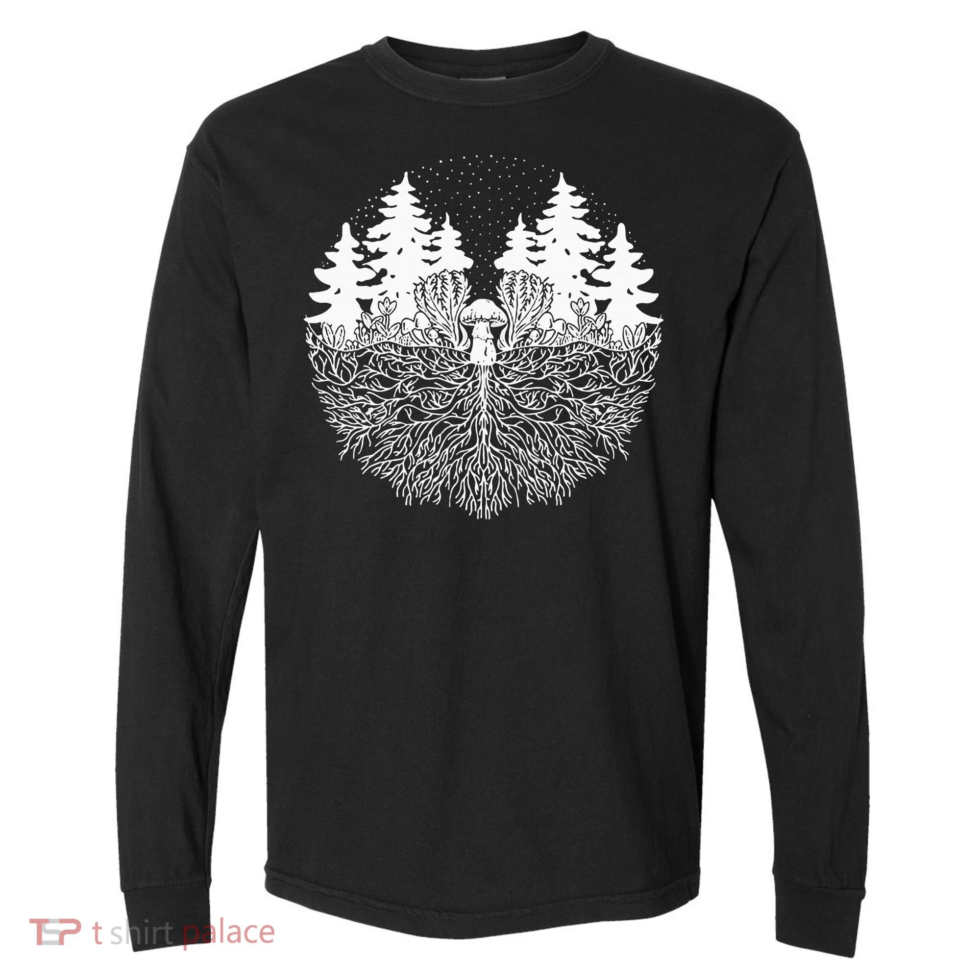Mycelium Mushroom Comfort Colors Heavyweight Long Sleeve T-Shirt