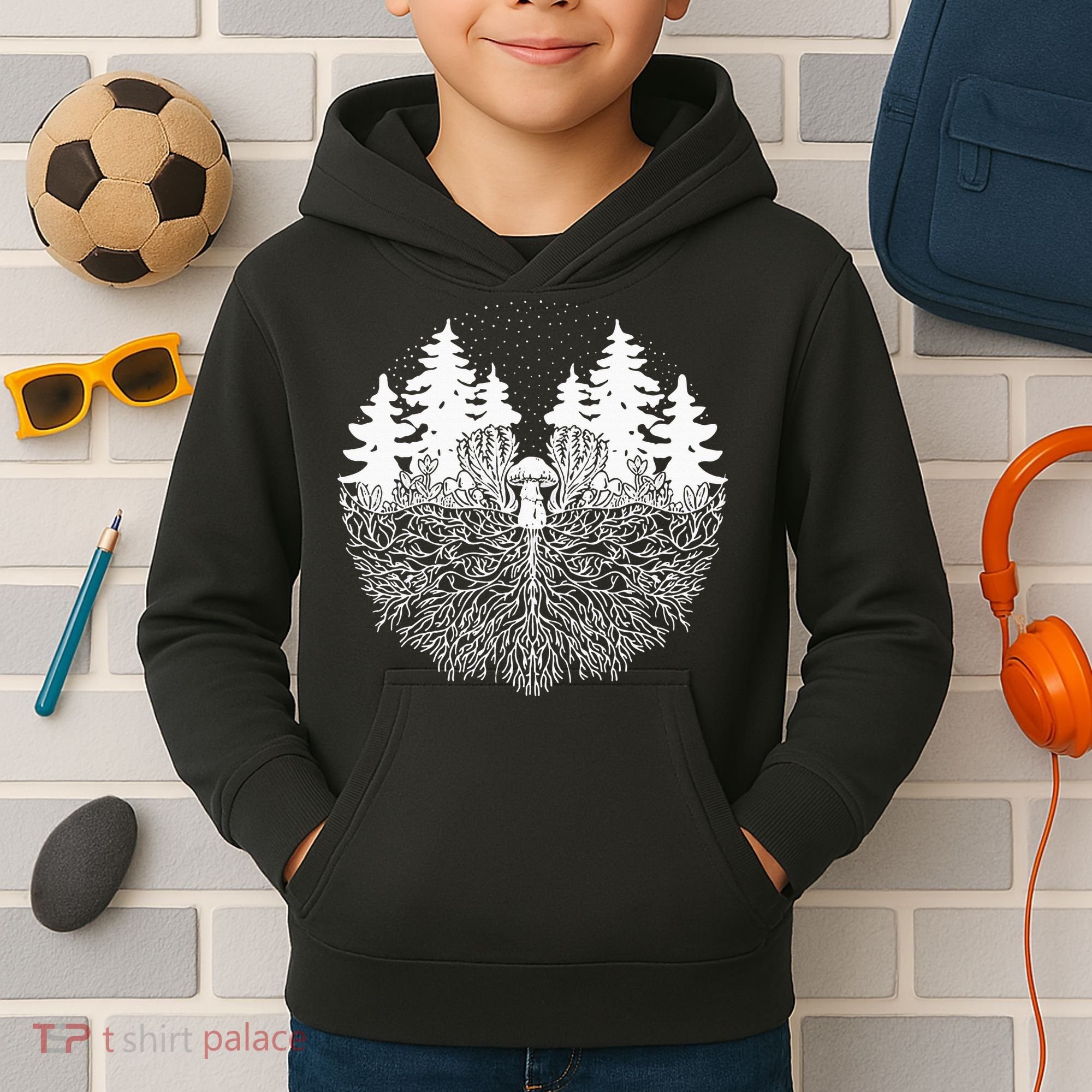 Mycelium Mushroom Kids Hoodie