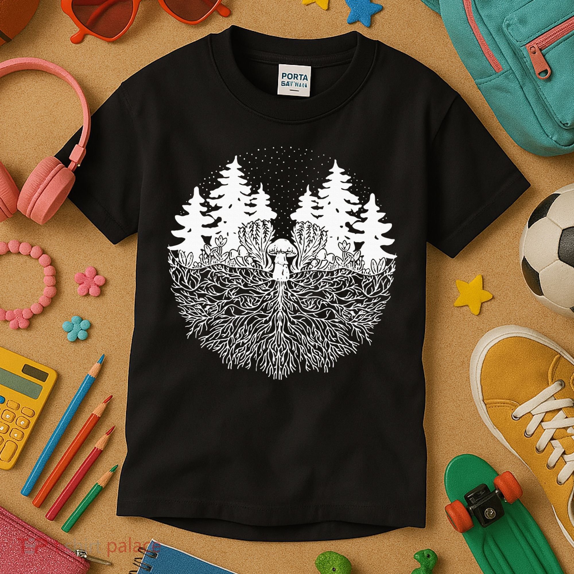Mycelium Mushroom Kids T-Shirt