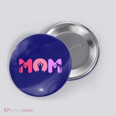 Mom Mother Meditation Wellness Yoga Gift Button