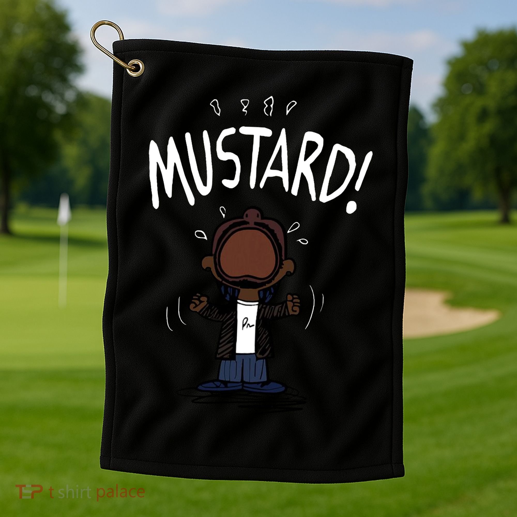 Mustard Meme Golf Towel