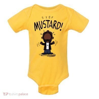 Mustard Meme Baby Bodysuit