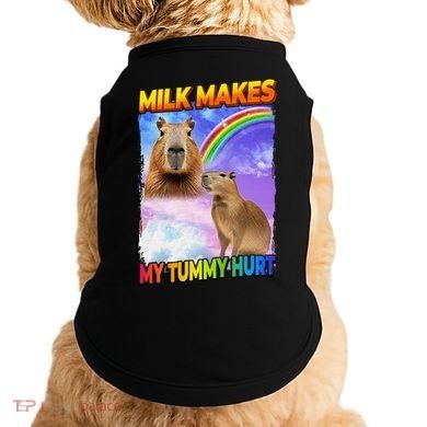 Milk Makes My Tummy Hurt Capybara Meme Culture Doggie Tank