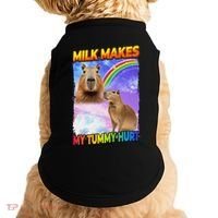 Milk Makes My Tummy Hurt Capybara Meme Culture Doggie Tank thumb 0