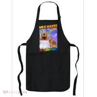 Milk Makes My Tummy Hurt Capybara Meme Culture Apron thumb 0