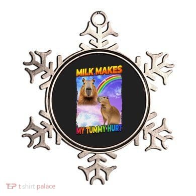 Milk Makes My Tummy Hurt Capybara Meme Culture Ornament