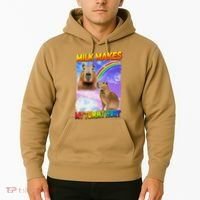 Milk Makes My Tummy Hurt Capybara Meme Culture Hoodie thumb 2