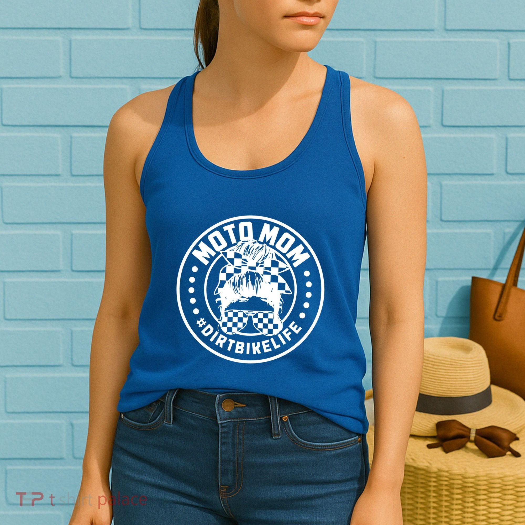 Motocross Moto Mom Dirt Bike Motorcycle Mx Racing Gift Women's Tank Top