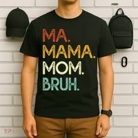 Ma Mama Mom Bruh Vintage Retro T-Shirt thumb 6