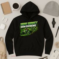 Mow Money Mow Problems Funny Landscaping Company Hoodie thumb 3