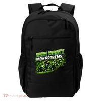 Mow Money Mow Problems Funny Landscaping Company Backpack thumb 0
