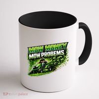 Mow Money Mow Problems Funny Landscaping Company Coffee Mug thumb 1