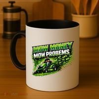 Mow Money Mow Problems Funny Landscaping Company Coffee Mug thumb 4