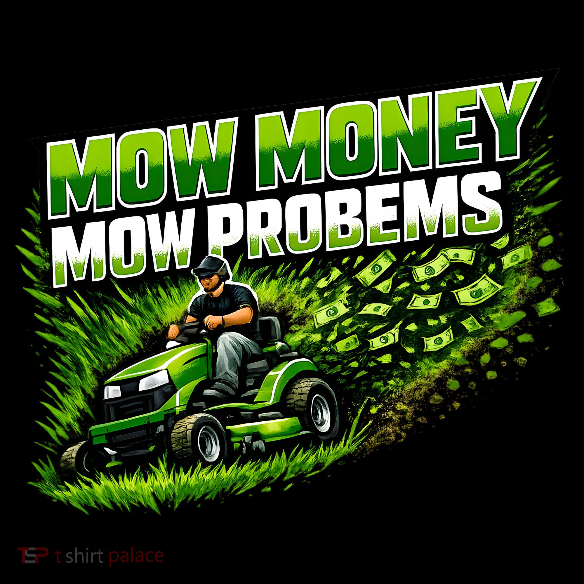Mow Money Mow Problems Funny Landscaping Company Mousepad