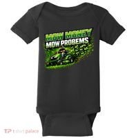 Mow Money Mow Problems Funny Landscaping Company Baby Bodysuit thumb 0