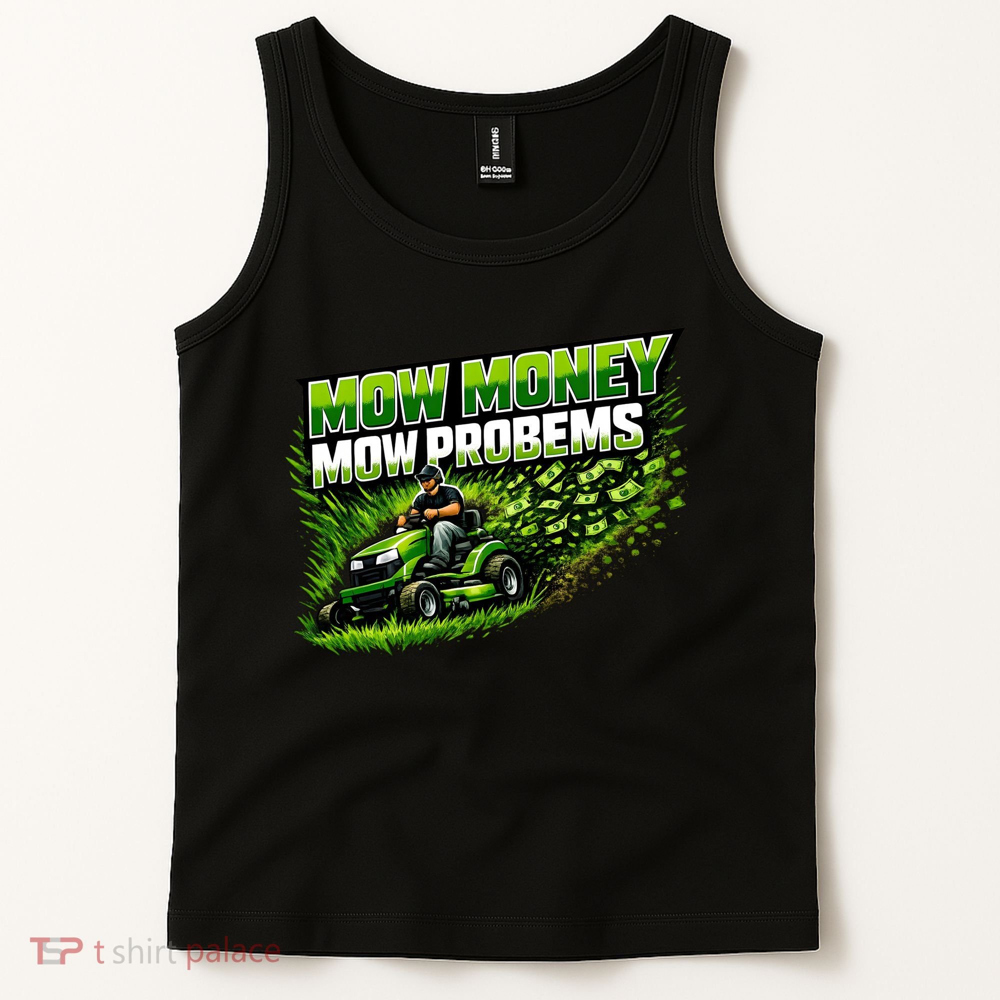 Mow Money Mow Problems Funny Landscaping Company Tank Top