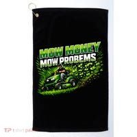 Mow Money Mow Problems Funny Landscaping Company Golf Towel thumb 0