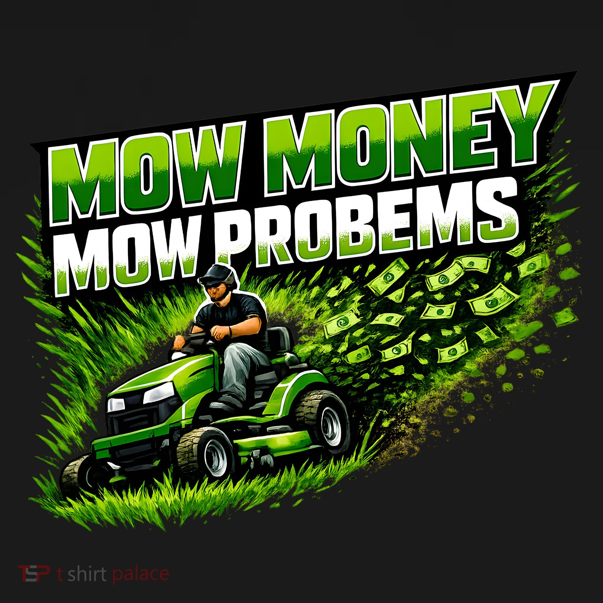 Mow Money Mow Problems Funny Landscaping Company Kids Hoodie