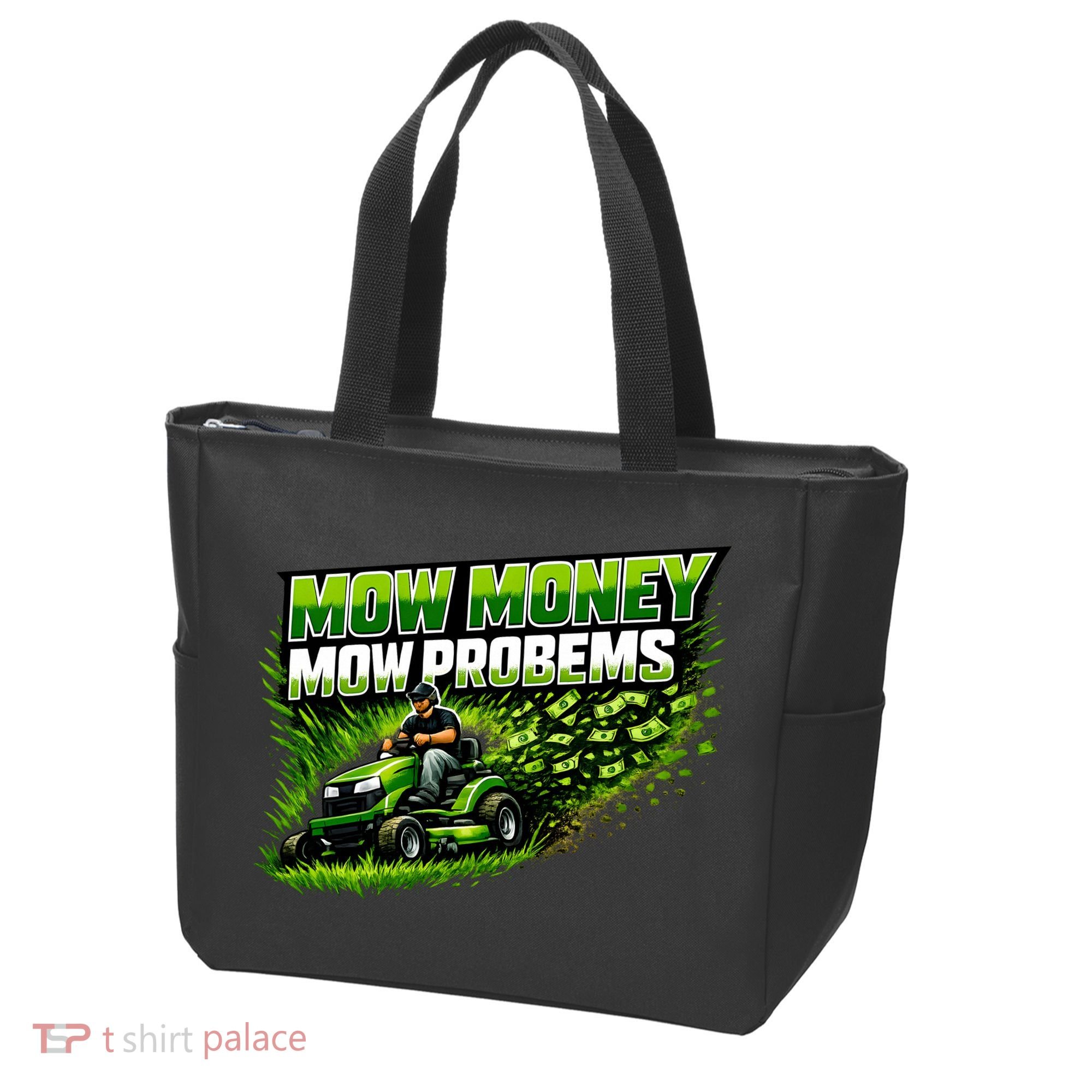 Mow Money Mow Problems Funny Landscaping Company Tote Bag