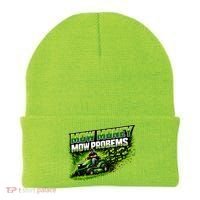 Mow Money Mow Problems Funny Landscaping Company Beanie thumb 0