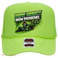 Mow Money Mow Problems Funny Landscaping Company Hat thumb 0