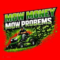 Mow Money Mow Problems Funny Landscaping Company Santa Hat thumb 1