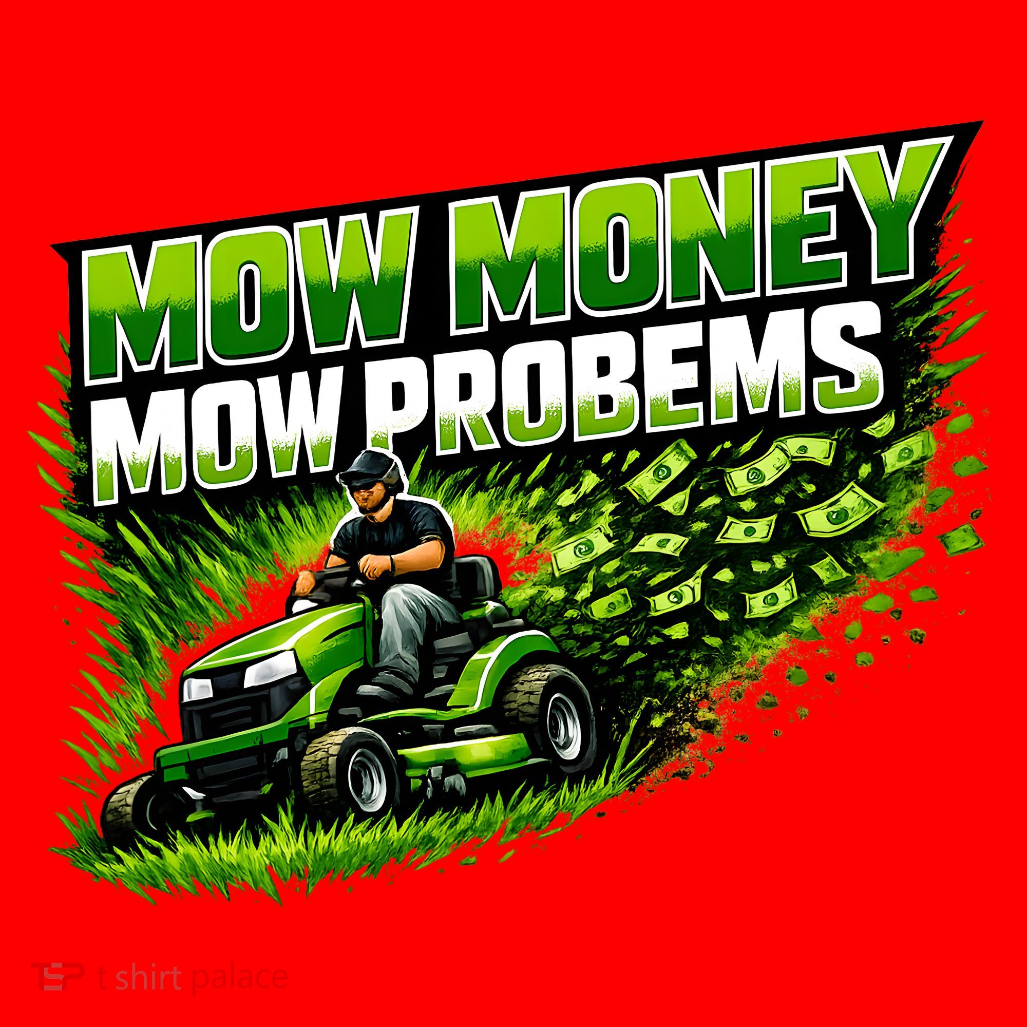 Mow Money Mow Problems Funny Landscaping Company Santa Hat