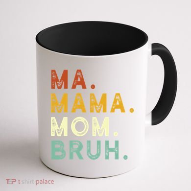 Ma Mama Mom Bruh Vintage Retro Coffee Mug back