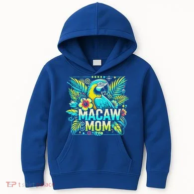 Macaw Mom Kids Hoodie
