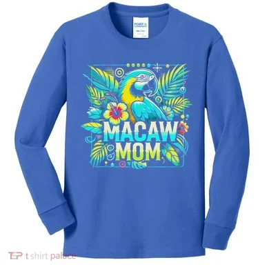 Macaw Mom Kids Long Sleeve Shirt