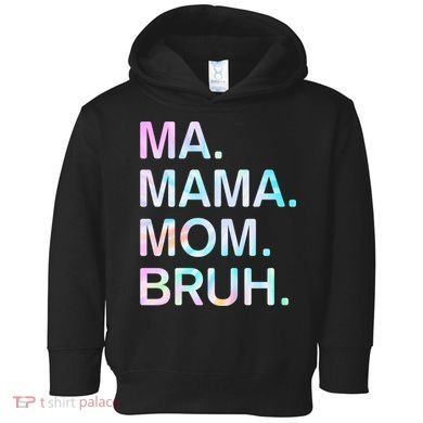 Ma Mama Mom Bruh Vintage Retro Toddler Hoodie