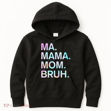 Ma Mama Mom Bruh Vintage Retro Kids Hoodie