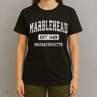Marblehead Massachusetts Ma Vintage Sports Established T-Shirt thumb 4