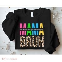 Mama Mommy Mom Bruh Cheetah Print Sweatshirt thumb 2