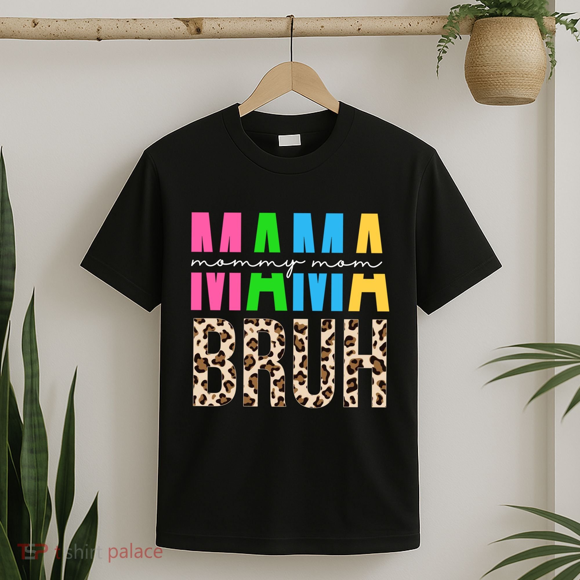 Mama Mommy Mom Bruh Cheetah Print T-Shirt