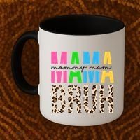 Mama Mommy Mom Bruh Cheetah Print Coffee Mug thumb 2