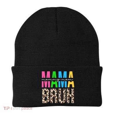 Mama Mommy Mom Bruh Cheetah Print Beanie