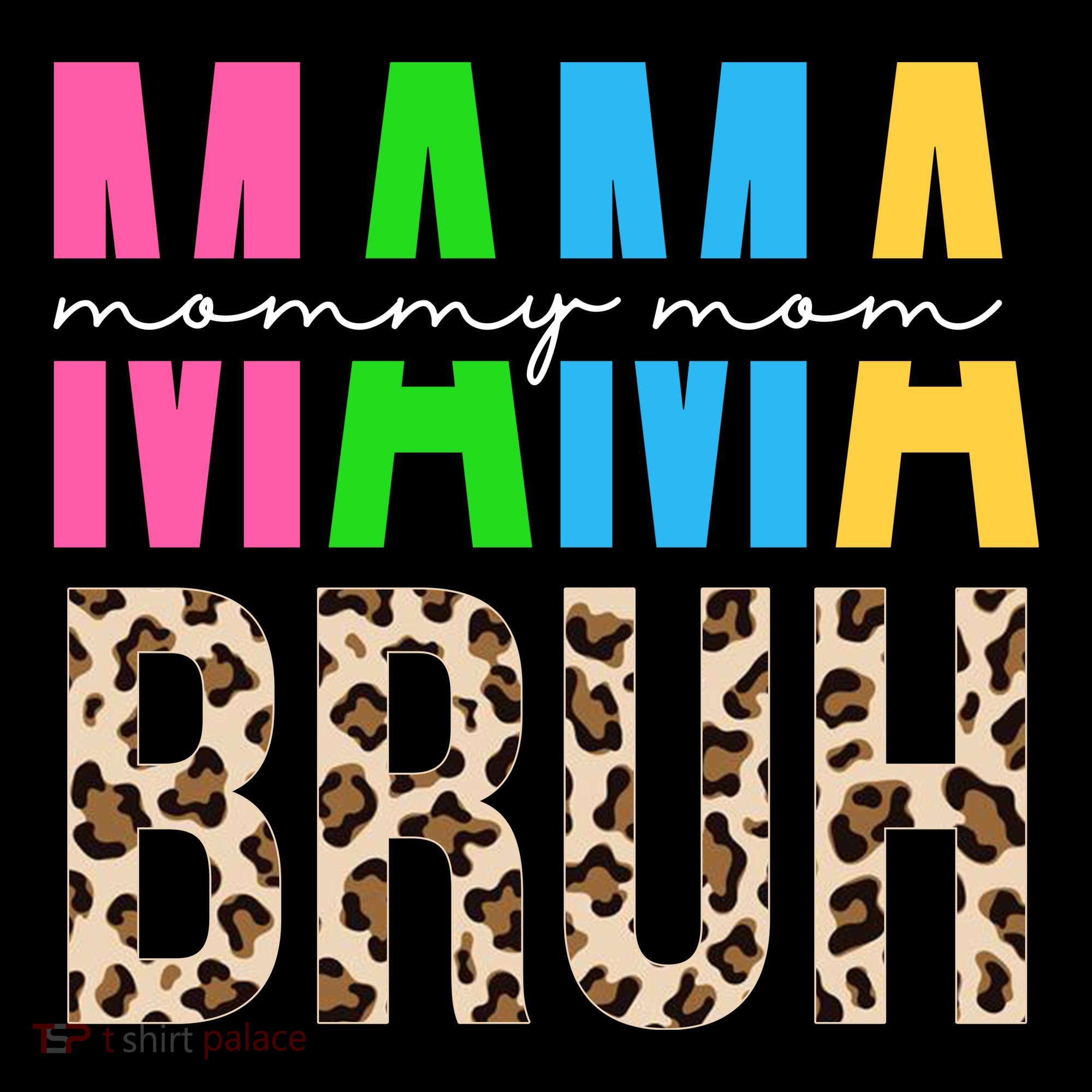 Mama Mommy Mom Bruh Cheetah Print Women's Hoodie