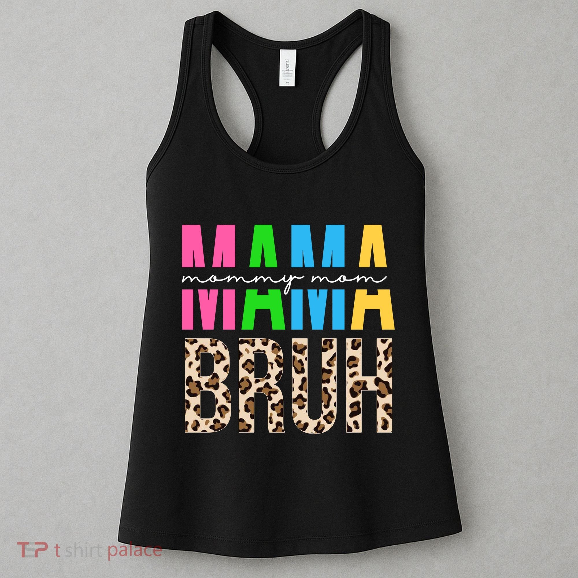 Mama Mommy Mom Bruh Cheetah Print Women's Tank Top