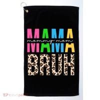 Mama Mommy Mom Bruh Cheetah Print Golf Towel thumb 0