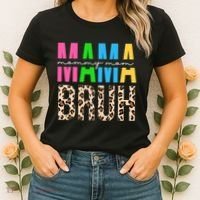 Mama Mommy Mom Bruh Cheetah Print Women's T-Shirt thumb 2