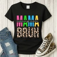 Mama Mommy Mom Bruh Cheetah Print Women's T-Shirt thumb 3