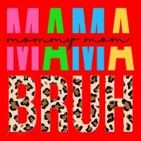 Mama Mommy Mom Bruh Cheetah Print Santa Hat thumb 1