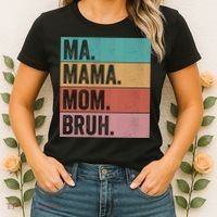 Ma Mama Mom Bruh Vintage Retro Women's T-Shirt thumb 2