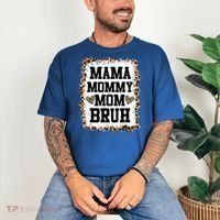 Mama Mommy Mom Bruh Bleached Leopard Mother Day Comfort Colors T-Shirt thumb 3