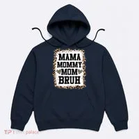 Mama Mommy Mom Bruh Bleached Leopard Mother Day Hoodie thumb 0