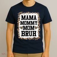 Mama Mommy Mom Bruh Bleached Leopard Mother Day T-Shirt thumb 3